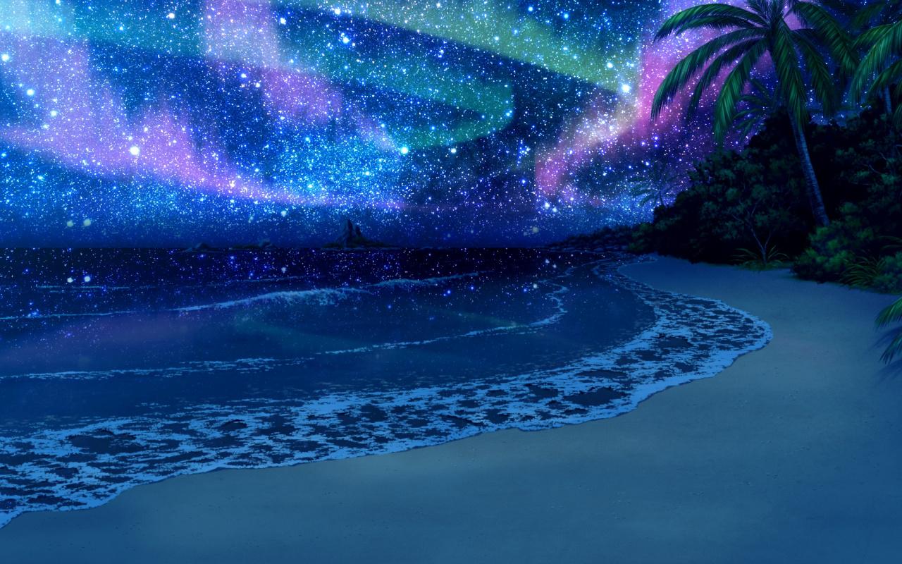 1280x800 Download Beach, peace, fantasy, starry sky, night, art wallpaper, 1280x Full HD, HDTV, FHD, 1080p, Widescreen