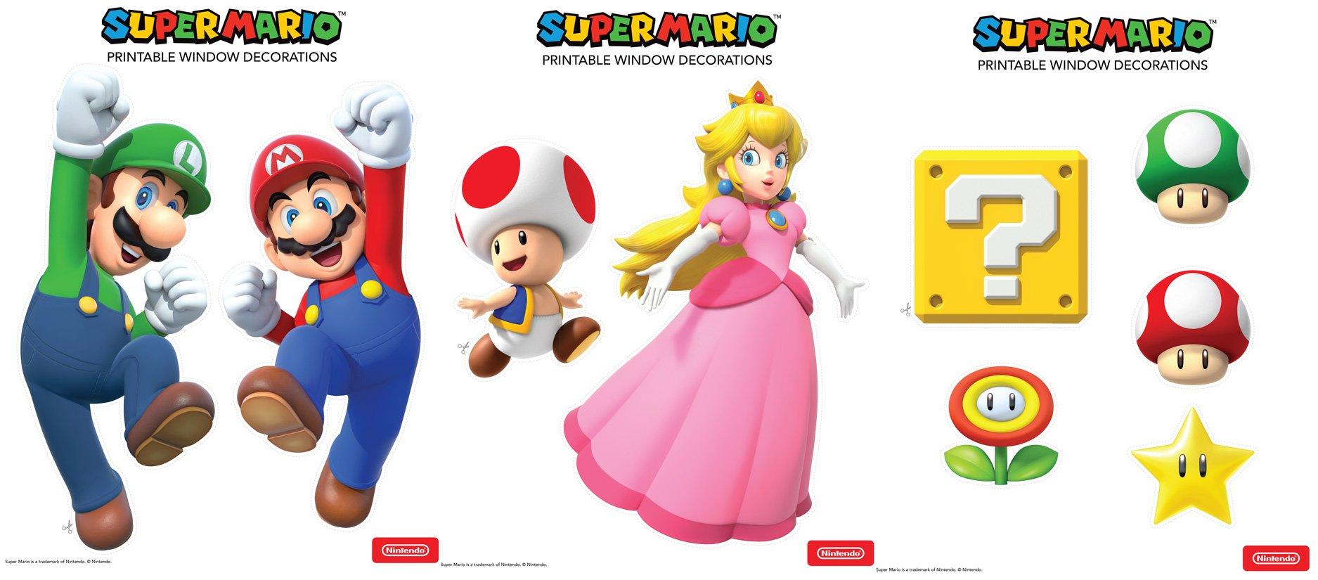1875x825 Super Mario Printable Decorations Nintendo