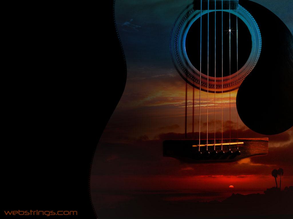 1024x768 Guitar Music Wallpaper