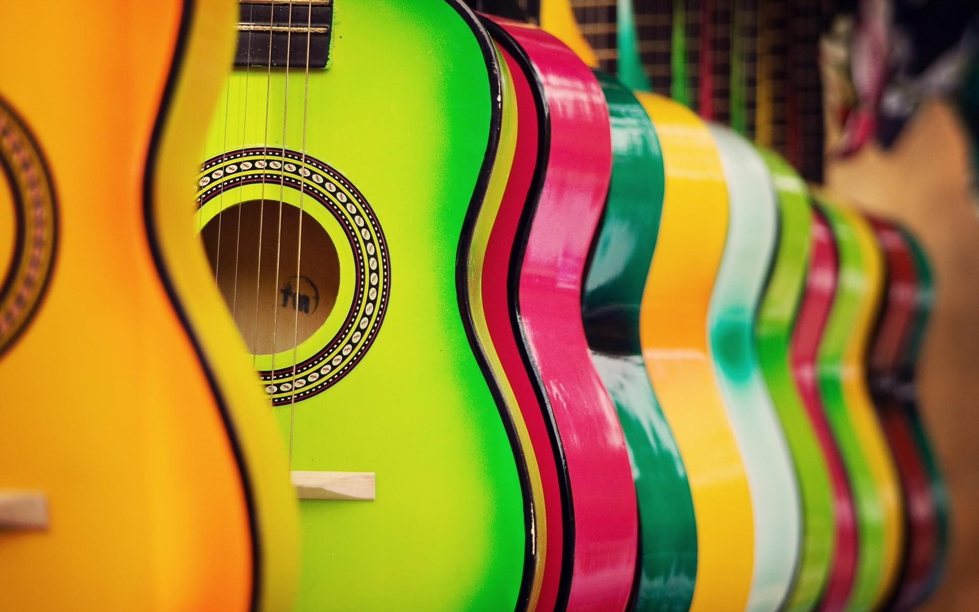 1920x1200 Colorful Guitar, HD Music, 4k Wallpaper, Image, Background, Photo and Picture