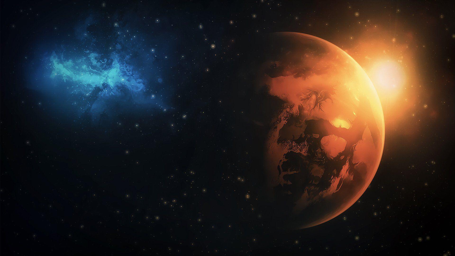 1920x1080 Space universe galaxy cosmos astronomy planet star colors colorful