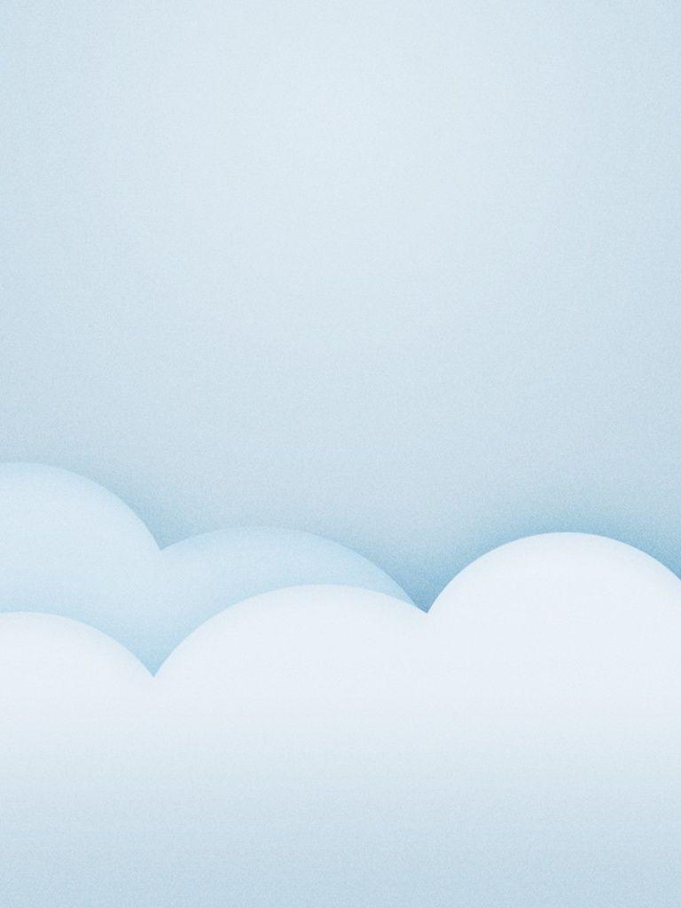 Hình nền iPad 768x1024 Light Blue Minimalistic Clouds