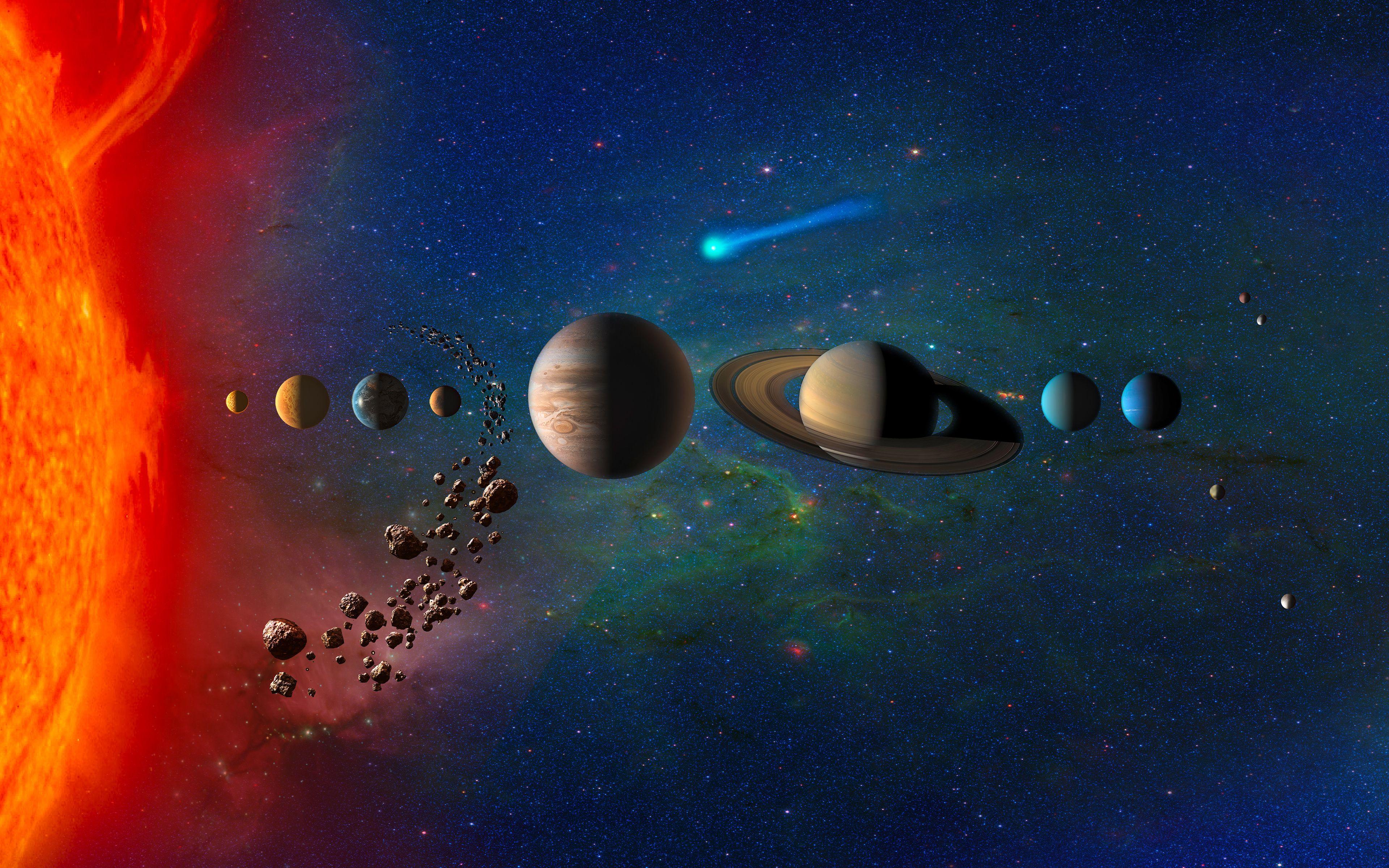 3840x2400 Download Planets In Solar System Galaxy 1440x2560 Resolution, HD 4K