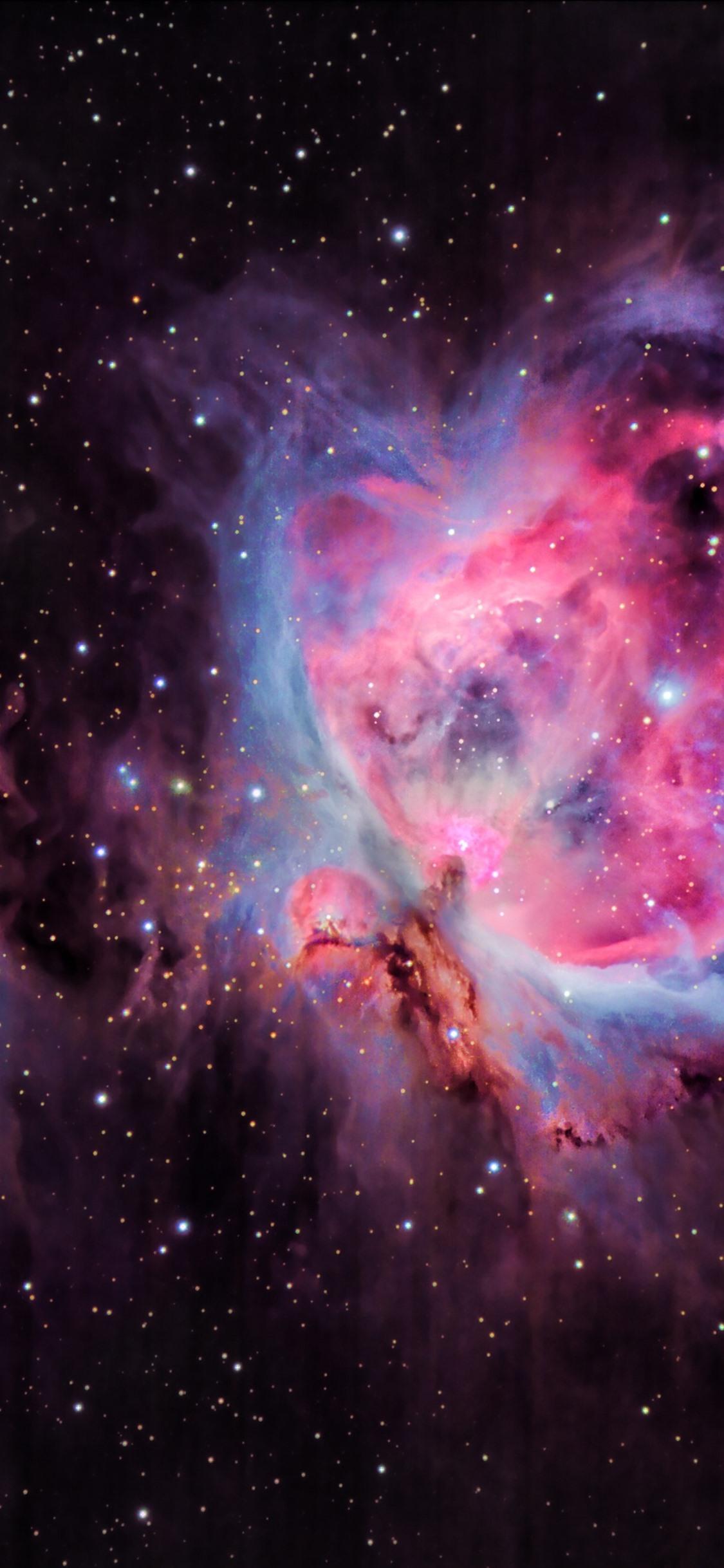 1125x2436 Orion Nebula, Stars, Purple Space 1125x2436 IPhone 11 Pro XS X Wallpaper, Background, Picture, Image
