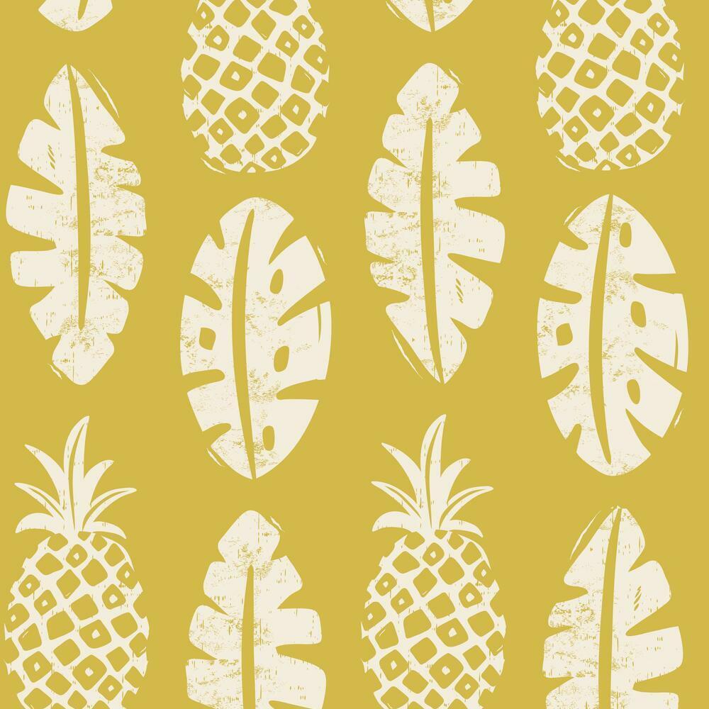 1000x1000 Pineapple Block Print Peel and Stick Wallpaper