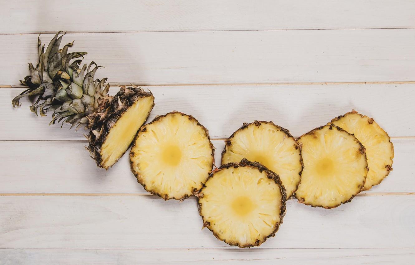 1332x850 Wallpaper yellow, pineapple, yellow, pineapple, wooden background image for desktop, section еда
