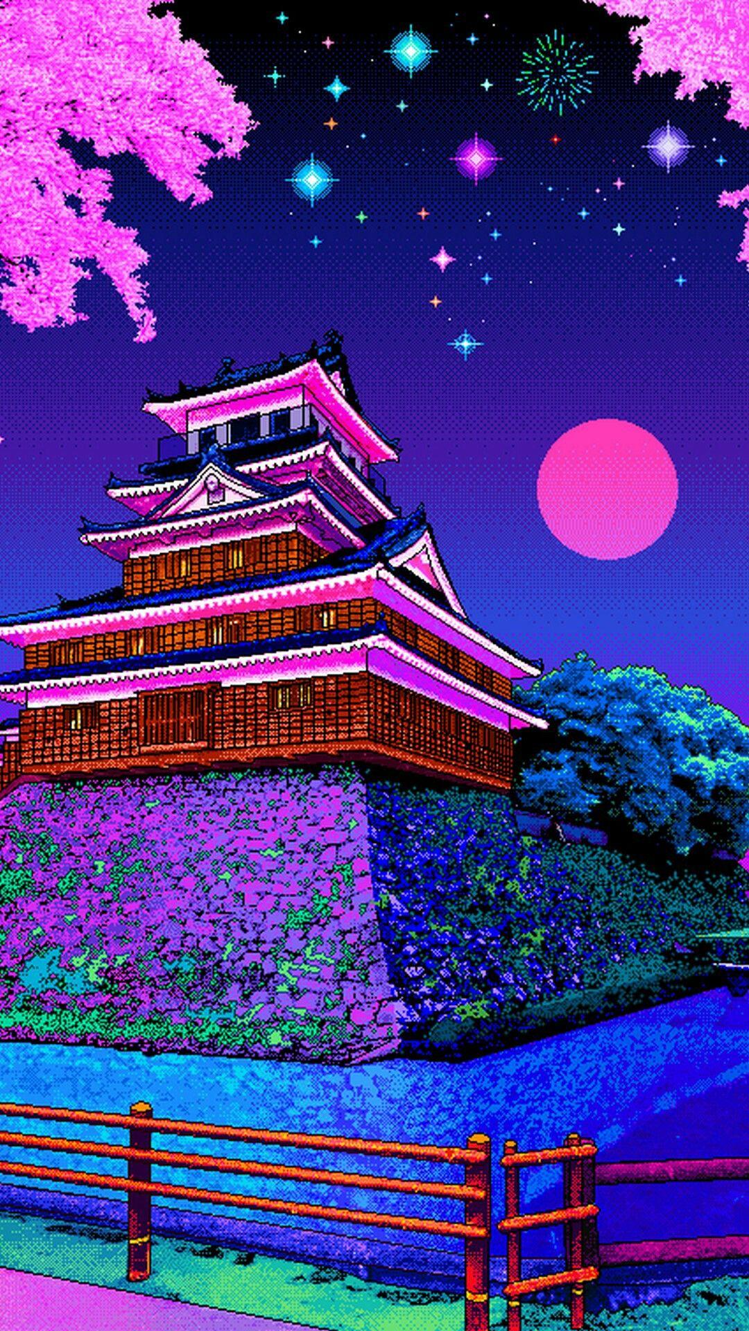 1080x1920 Pixel Wave Wallpaper