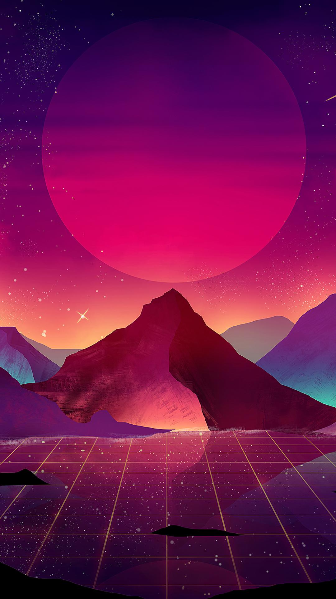1080x1920 Terrain Vaporwave 4k iPhone 6s, 6 Plus, Pixel xl , One Plus 3t, 5 HD 4k Wallpaper, Image, Background, Photo and Picture