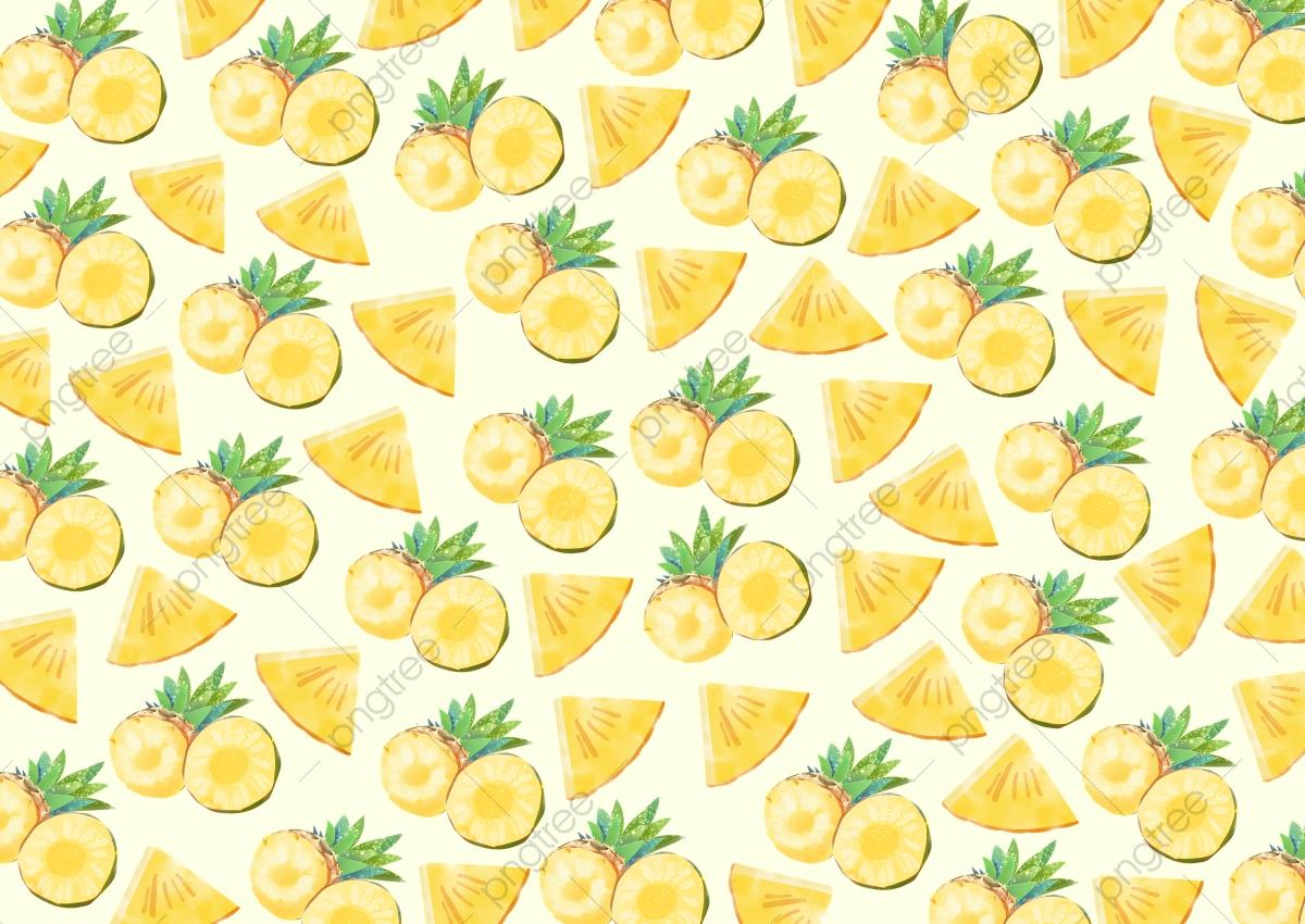 1200x850 Watercolor Yellow Pineapple Fruit Background, Watercolor, Fruit, Yellow Background Image for Free Download