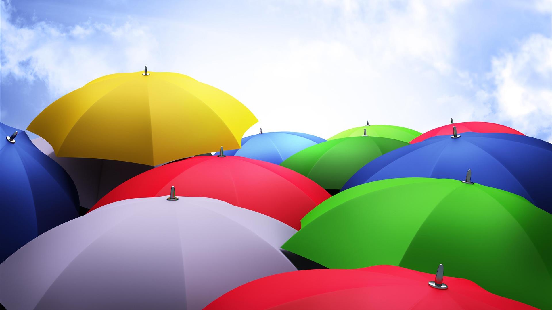1920x1080 Colorful umbrella