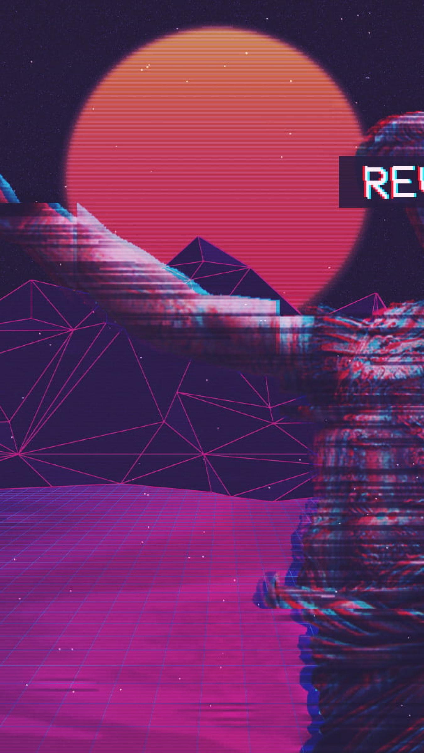 1350x2400 Wallpaper Fashwave Revolt Glitch Art Vaporwave • Wallpaper For You