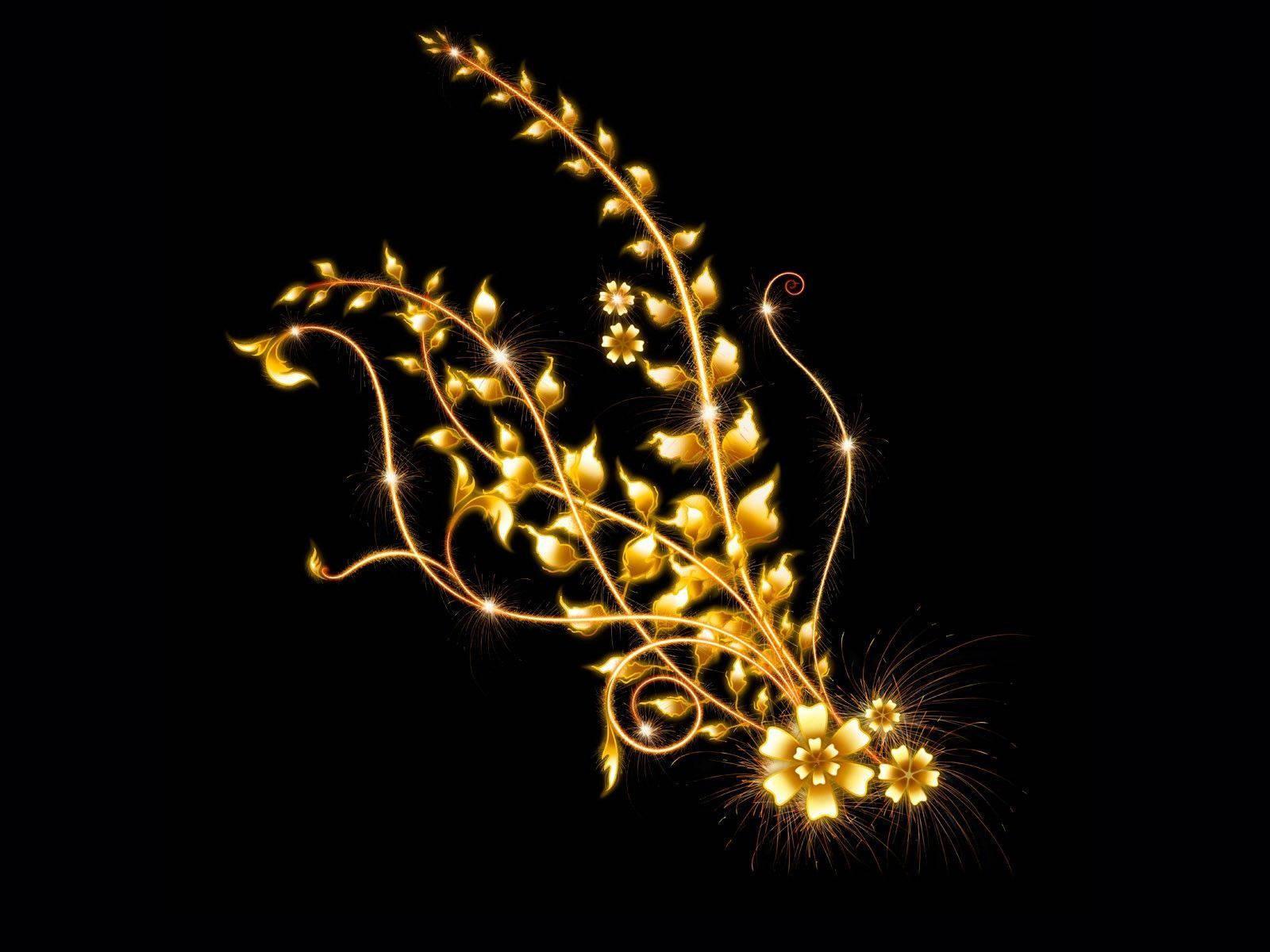 1600x1200 Black And Gold Wallpaper & Background For FREE