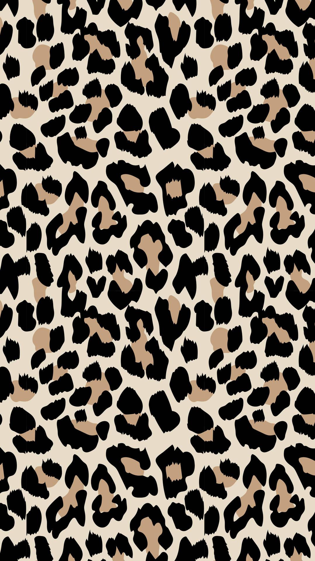 1079x1920 Download Light Brown And Black Leopard Print Wallpaper