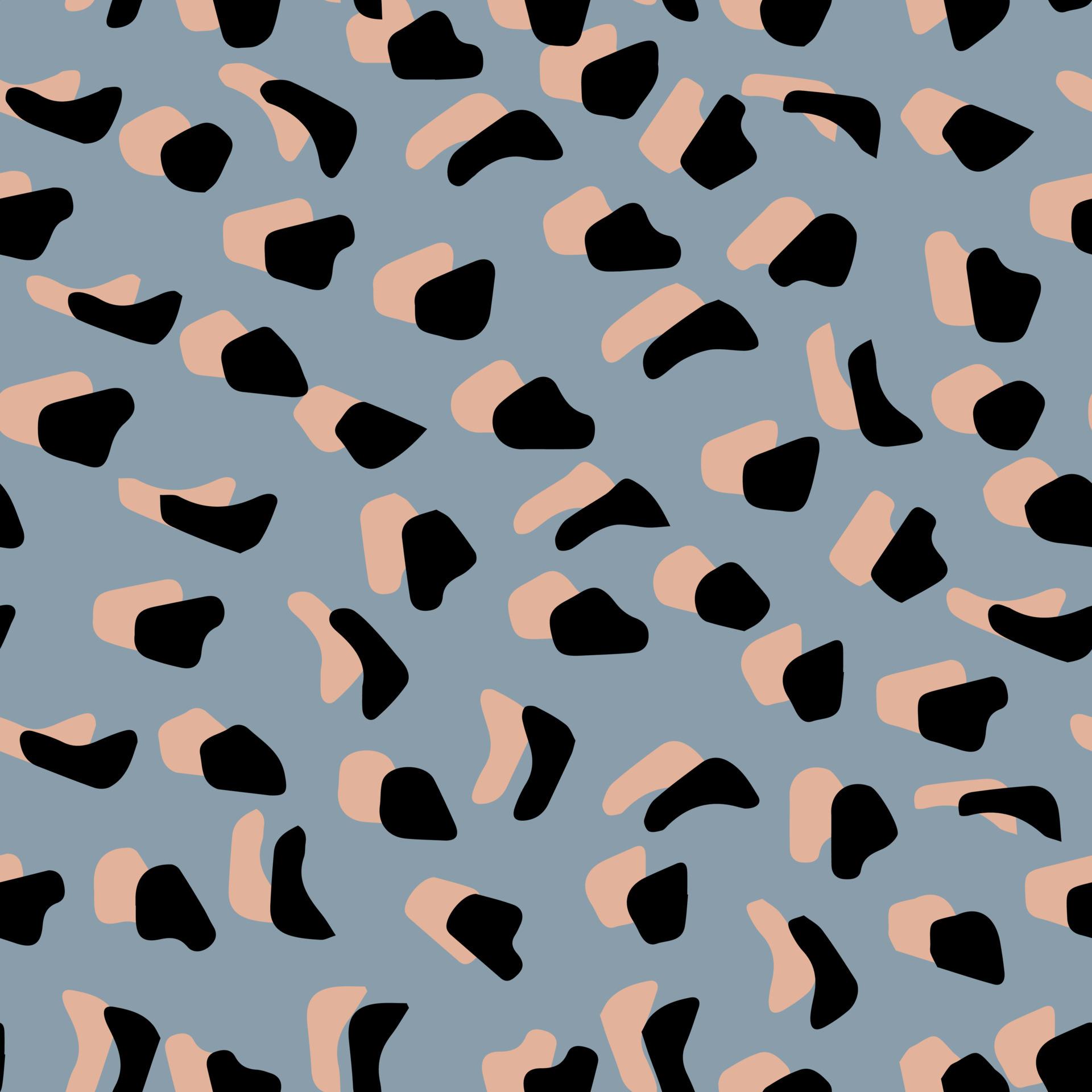 1920x1920 Abstract leopard skin vector seamles pattern. irregular brush spots and background. Abstract wild animal skin print. Simple irregular geometric design