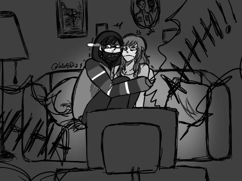 1024x768 Solet Cyan when he watches horror movies with Clockwork and when he watches alone :^)))) #ticcitoby #ticci #creepypasta #clockwork #ticcitobyxclockwork