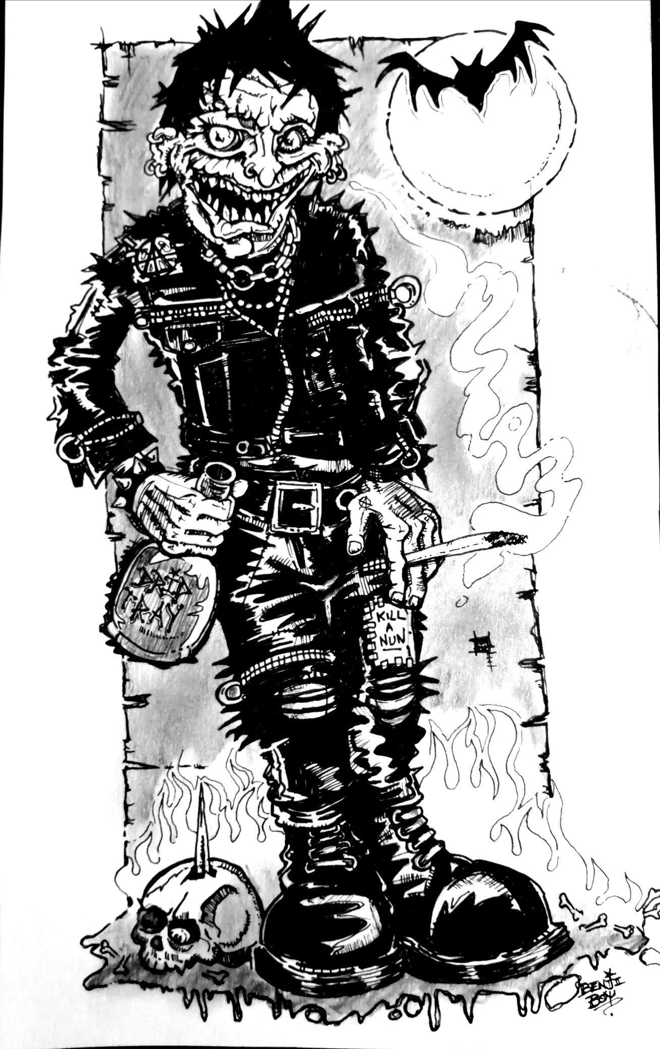 1308x2080 Ye olde Crust Punk. Punk art, Punk drawings, Crust punk