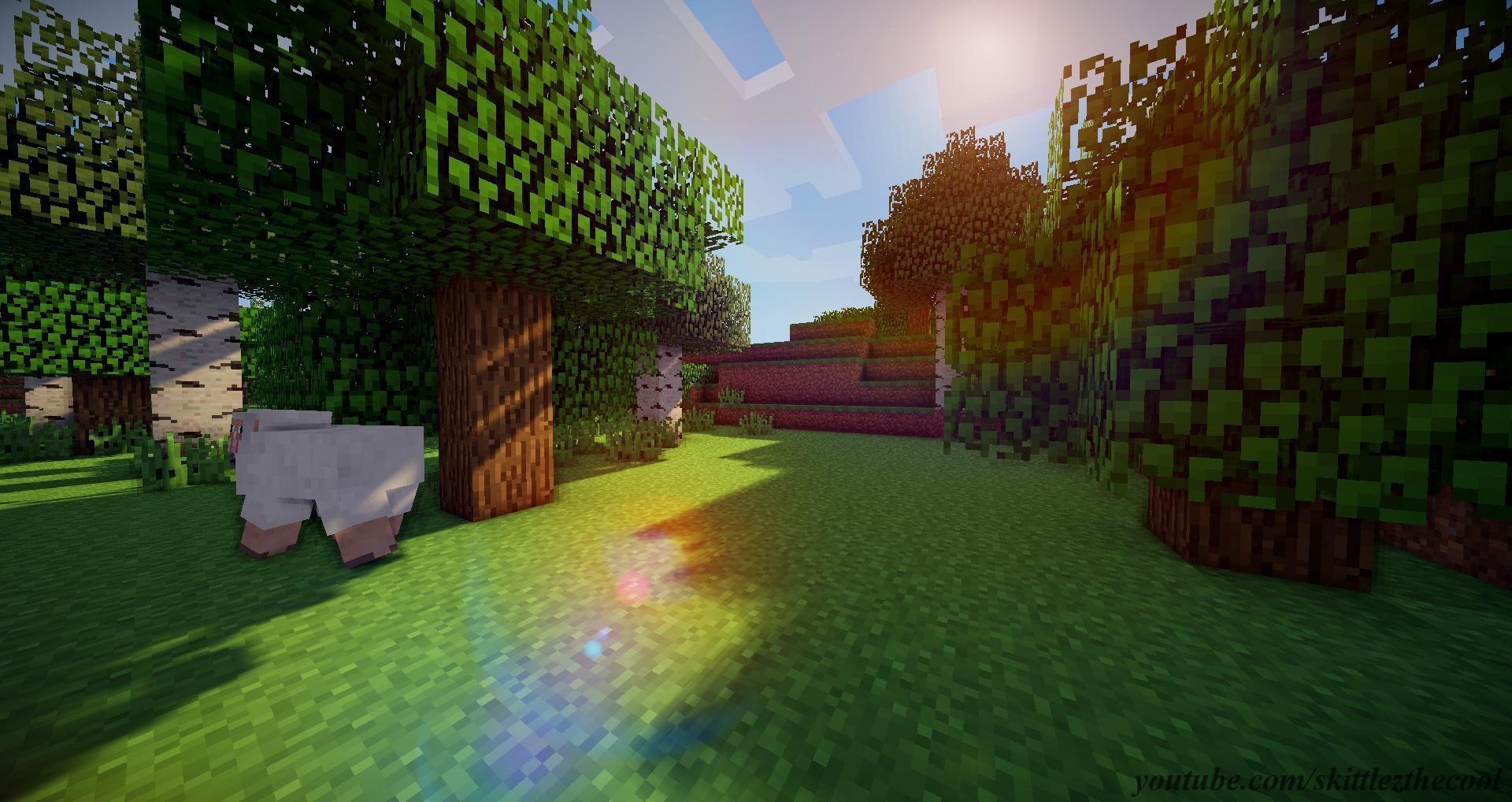 1920x1018 Minecraft Shaders Wallpaper