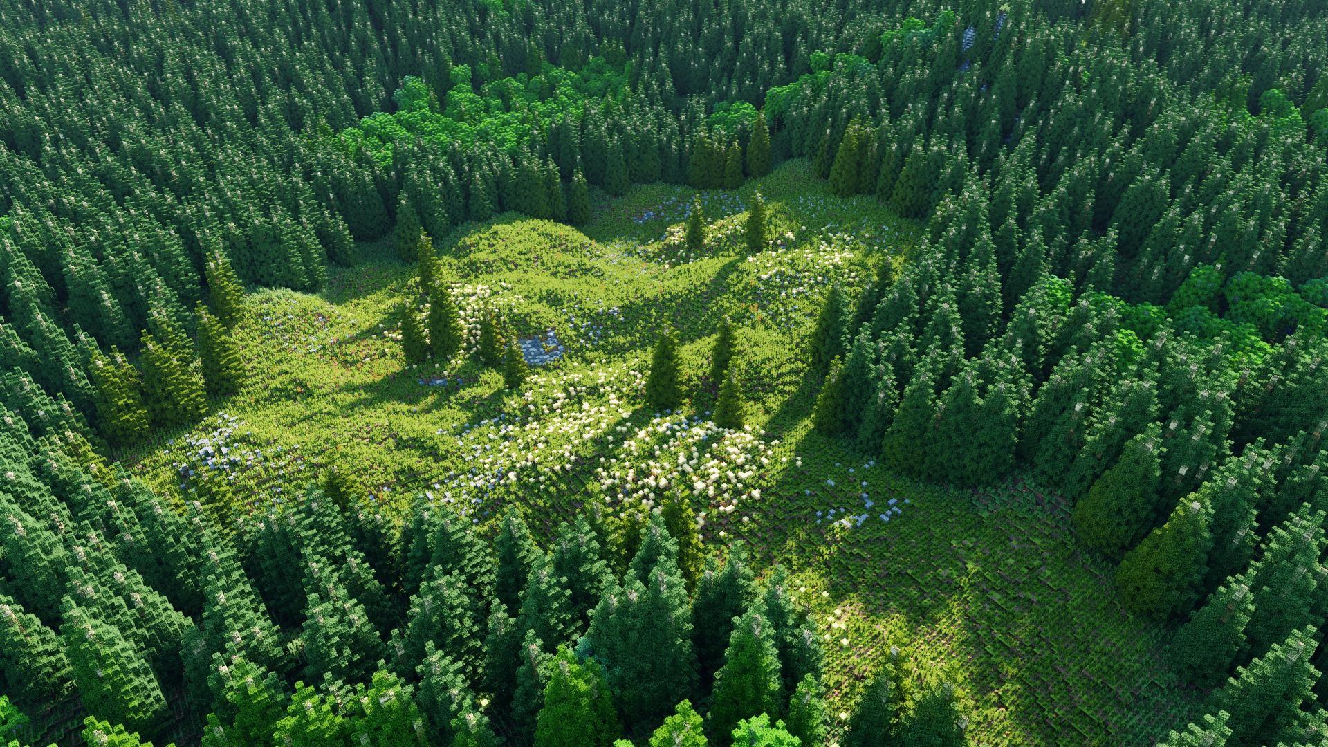 1920x1080 Minecraft Forest Wallpaper