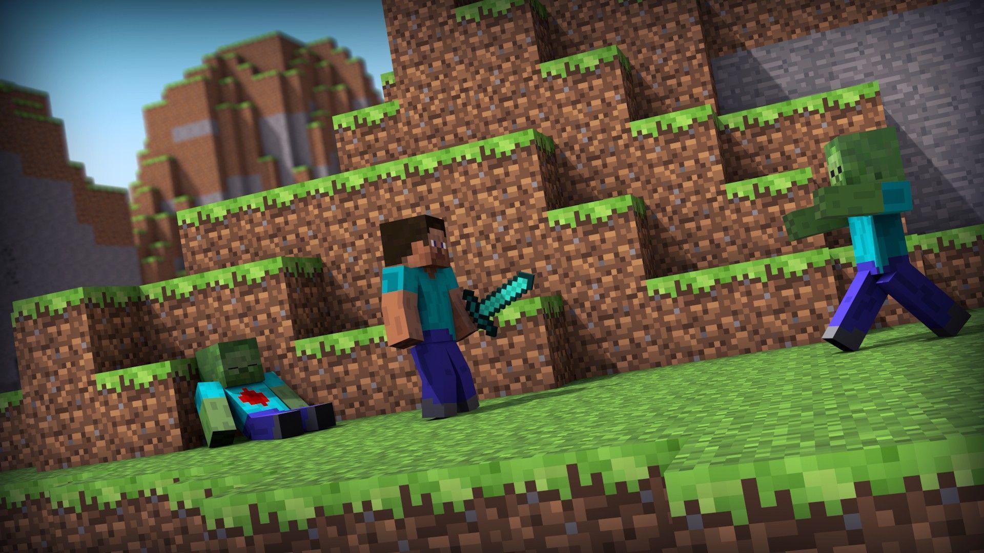 1920x1080 Minecraft Zombie Wallpaper