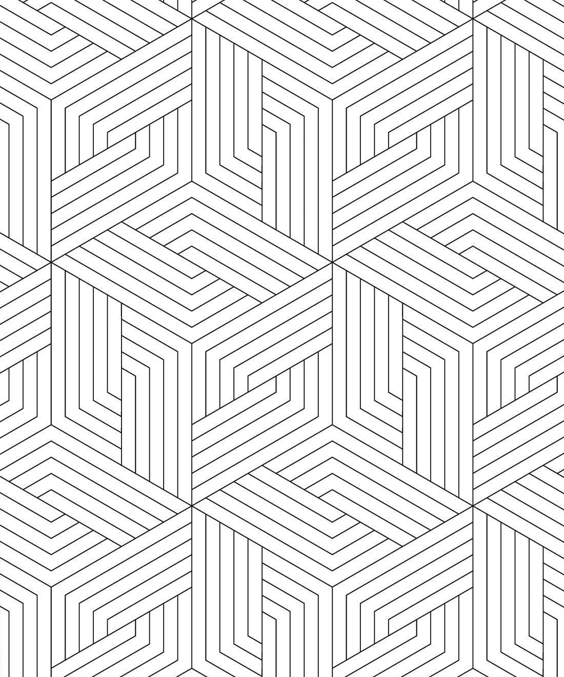 1100x1320 Geometric Illusions • Simple, Modern Wallpaper AU