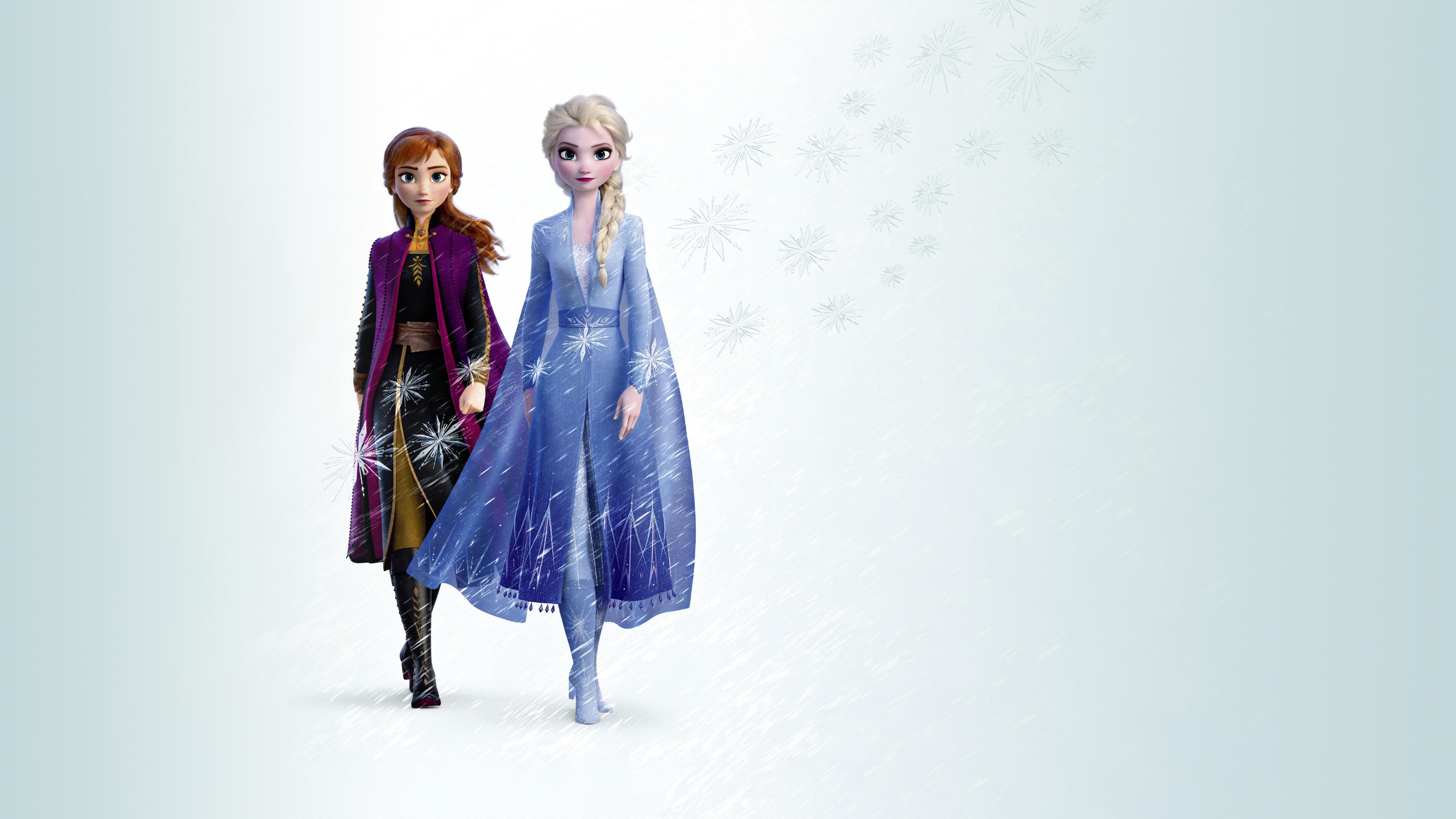 7680x4320 Frozen 2 Elsa Anna 8K Wallpaper