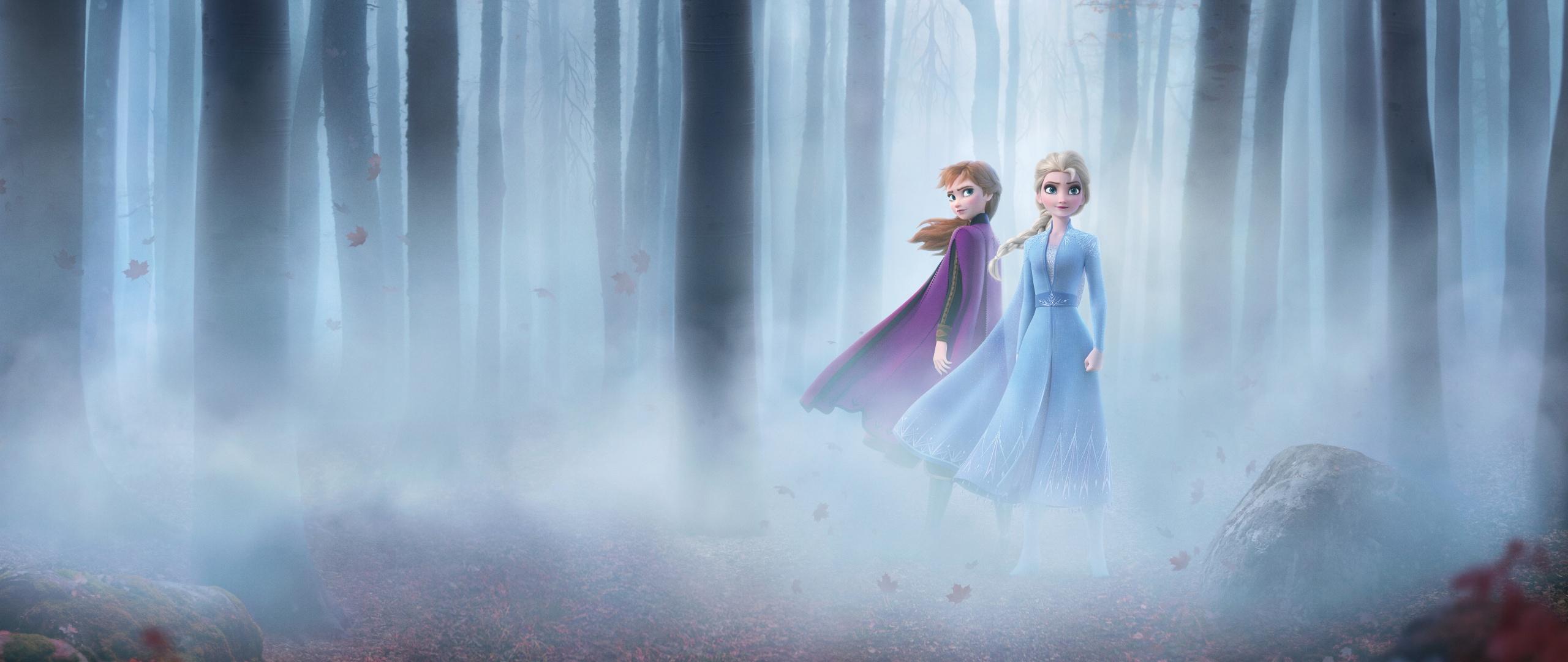 2560x1080 Frozen 2 Wallpaper 4K, Anna, Elsa, Enchanted Forest, 5K, 8K, Movies