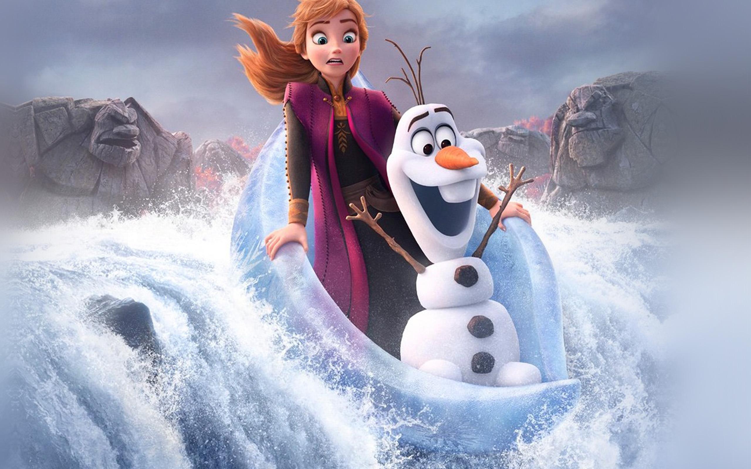 2560x1600 Disney Frozen Poster Film Anna Elsa Art Anime Wallpaper