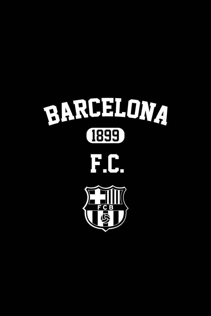 730x1095 Barcelona FC Minimalistic Black n white Wallpaper
