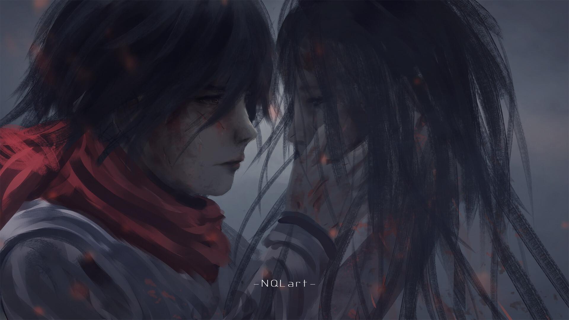 1920x1080 Download 2560x1700 Eren X Mikasa, Anime Couple, Attack On Titan, Shingeki No Kyojin, Realistic Wallpaper for Chromebook Pixel
