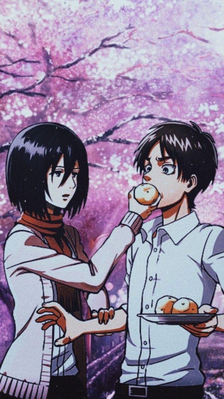 720x1280 Mikasa and Eren em 2022. Papeis de parede