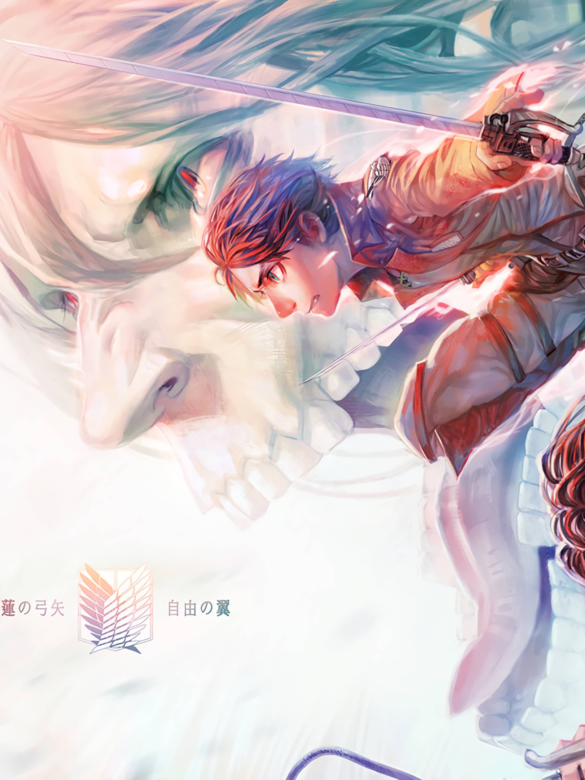 2048x2732 Mikasa Ackerman, Eren Yeager and Armin Arlert 2048x2732 Resolution Wallpaper, HD Anime 4K Wallpaper, Image, Photo and Background
