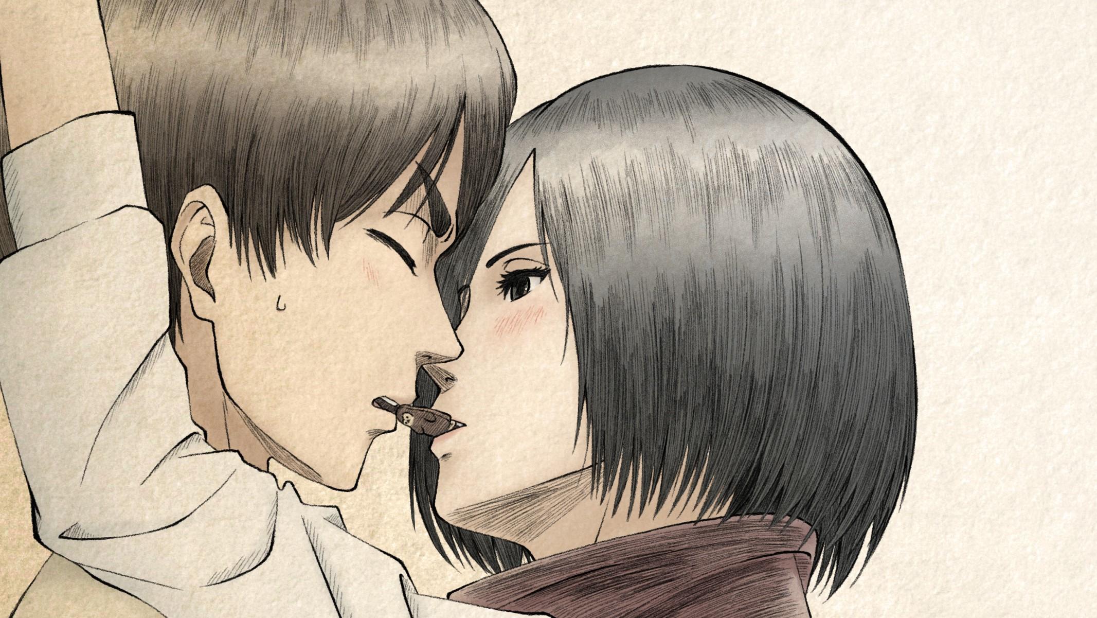 2133x1201 Eren Yeager Mikasa Ackerman Wallpaper:2133x1201
