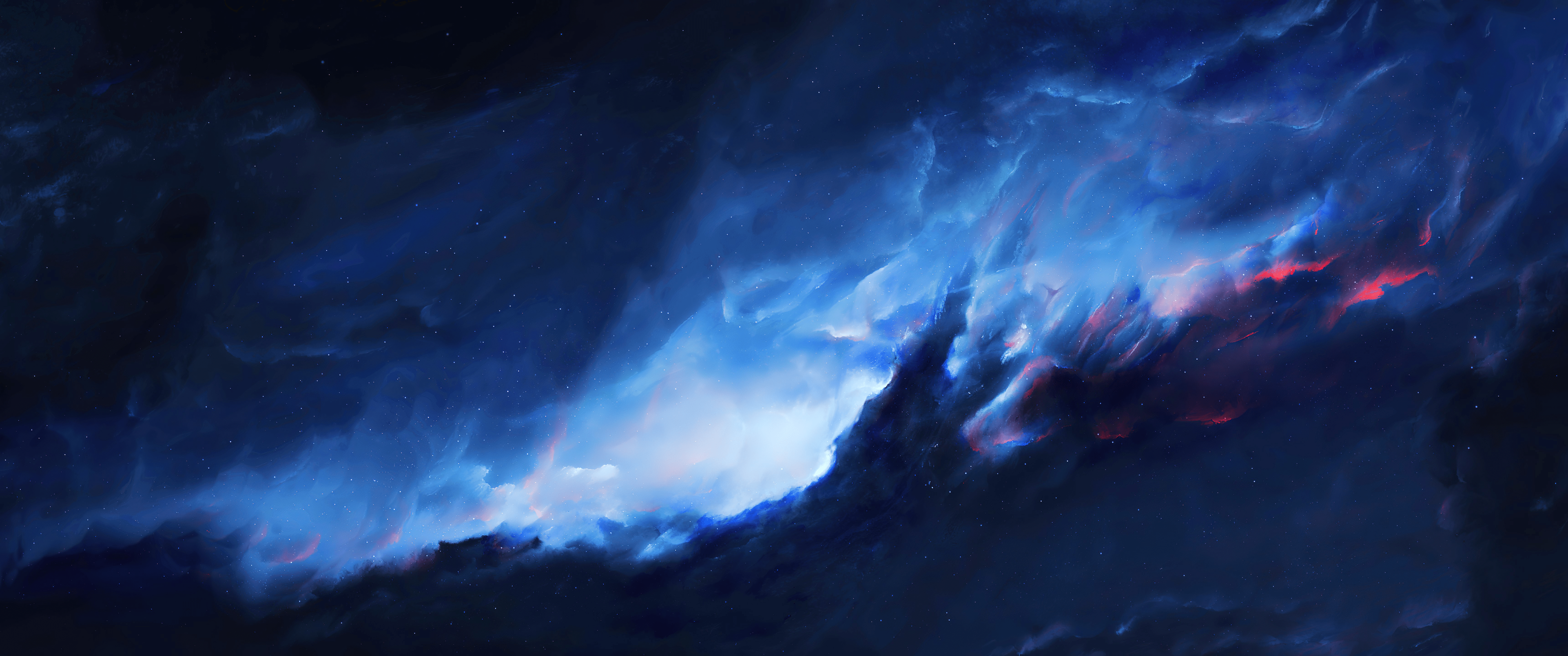 5160x2160 Some 48:9 triple monitor [5760x1080] wallpaper I've found work well. Seems hard to find ones that don't get grainy and are also good for gaming on middle monitor only (so not distracting)
