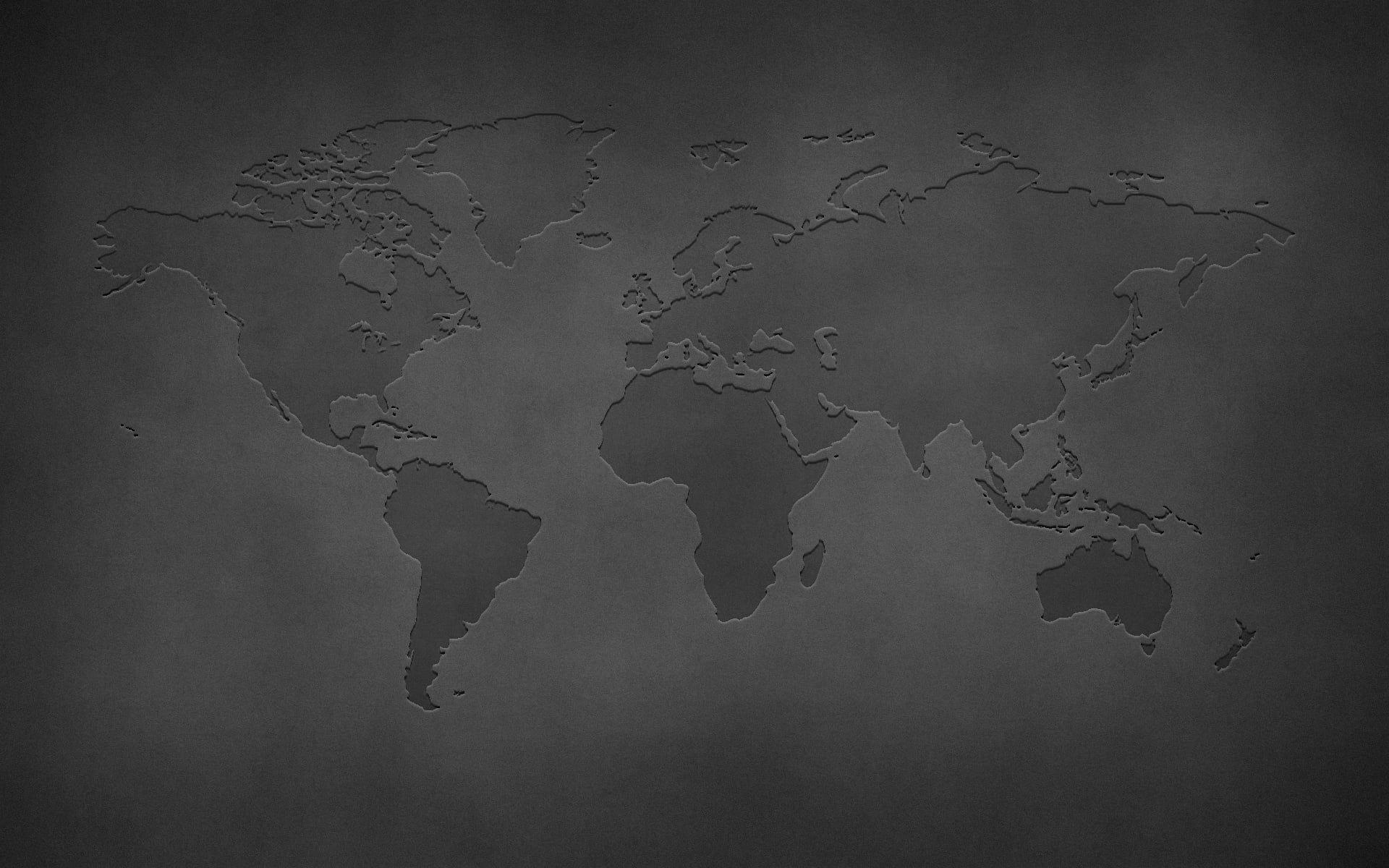 1920x1200 wall grey background world map the continent P #wallpaper #hdwallpaper #desktop. Gray background, World map wallpaper, Map wallpaper