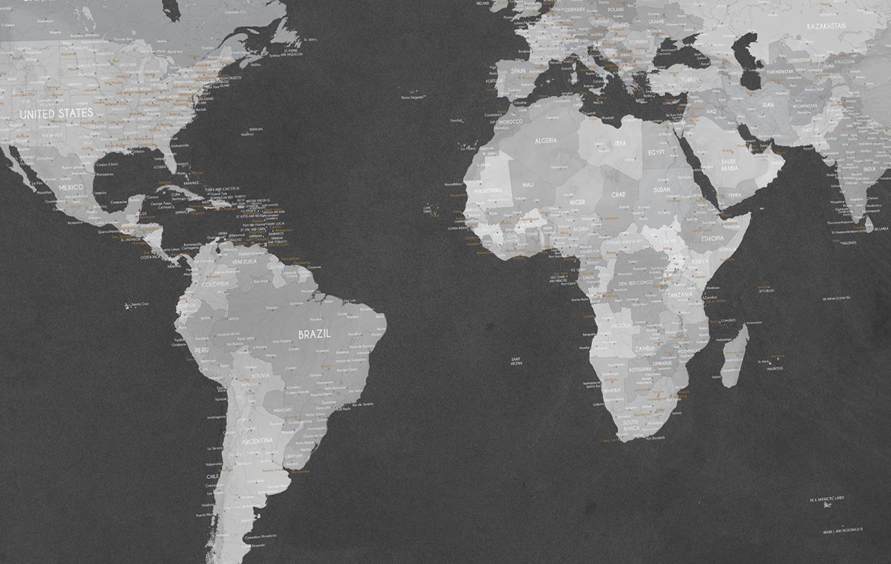 Gray World Map Wallpapers - Top Free Gray World Map Backgrounds