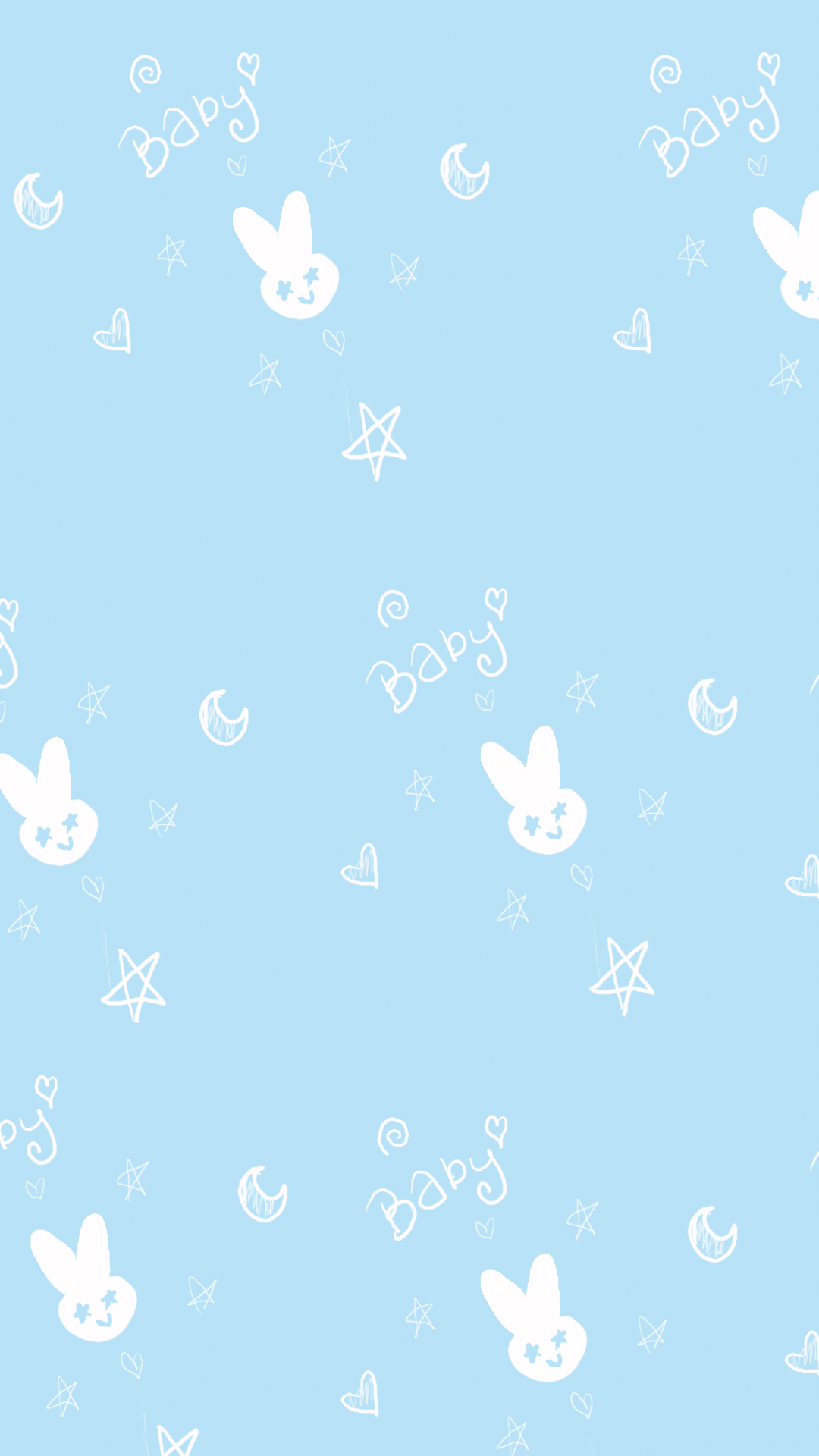 1080x1920 Cute Baby Blue Wallpaper