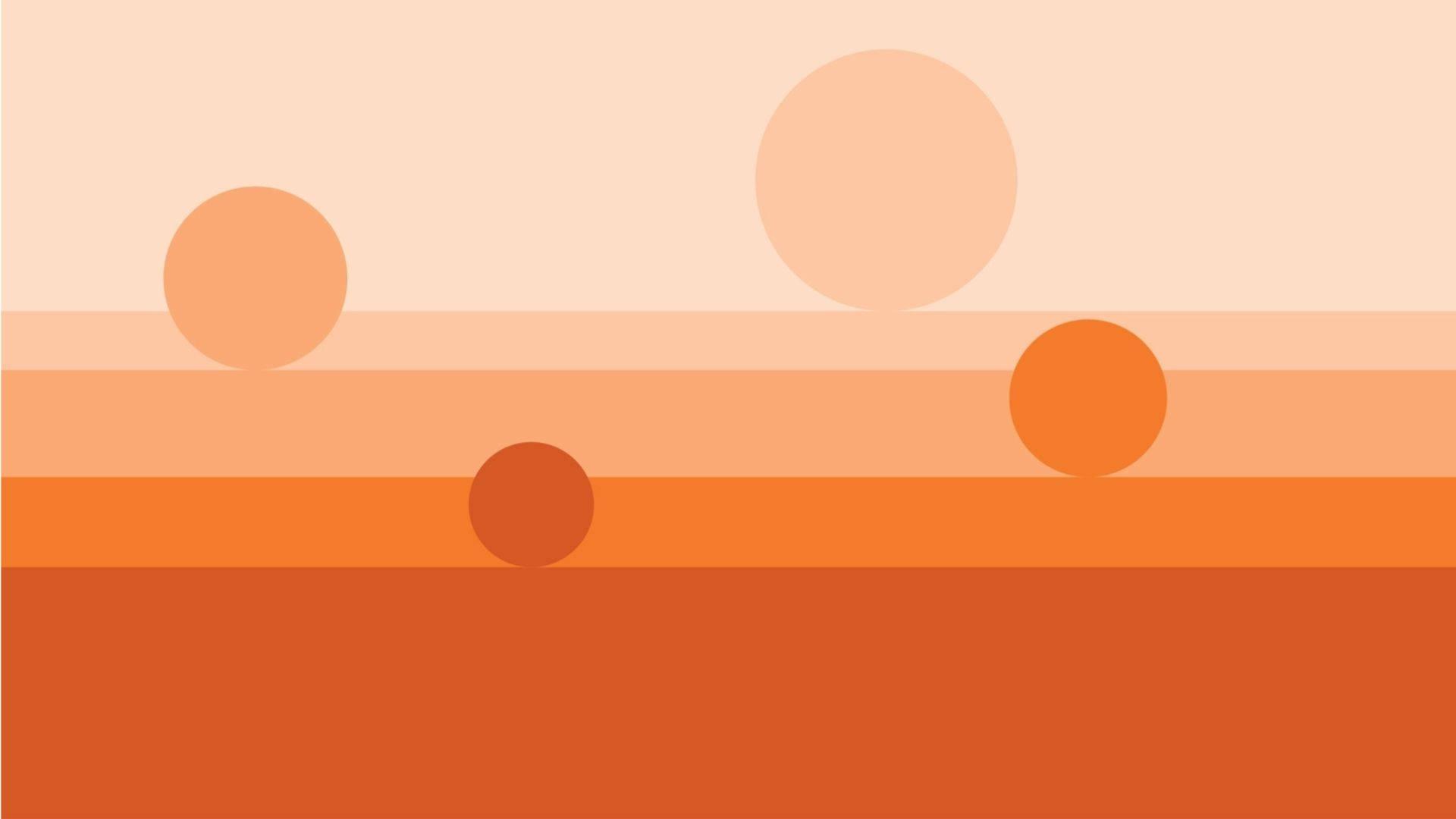 1920x1080 Download Circles On Orange Background Wallpaper