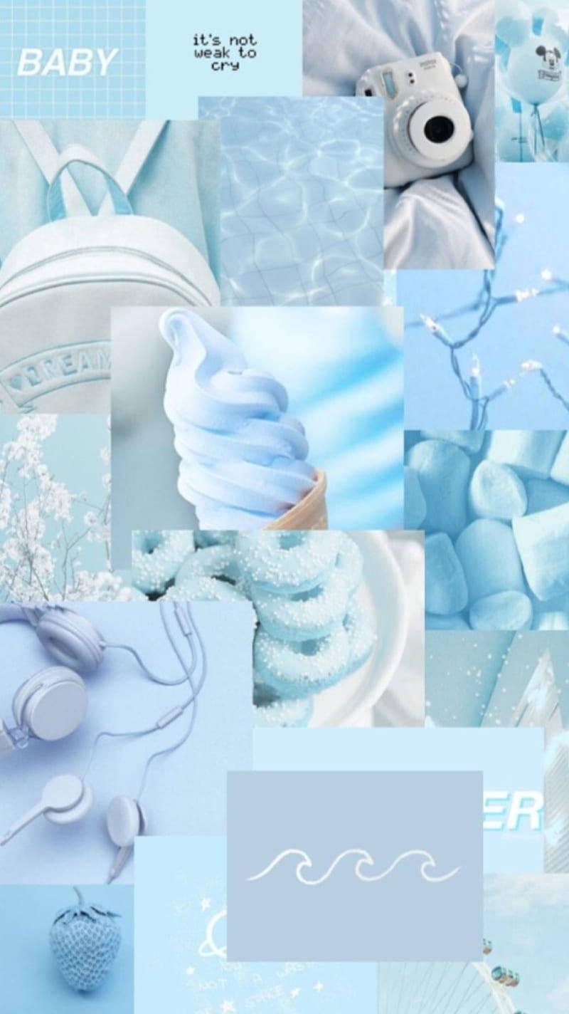 800x1424 Download Baby Blue Pretty Aesthetic Wallpaper