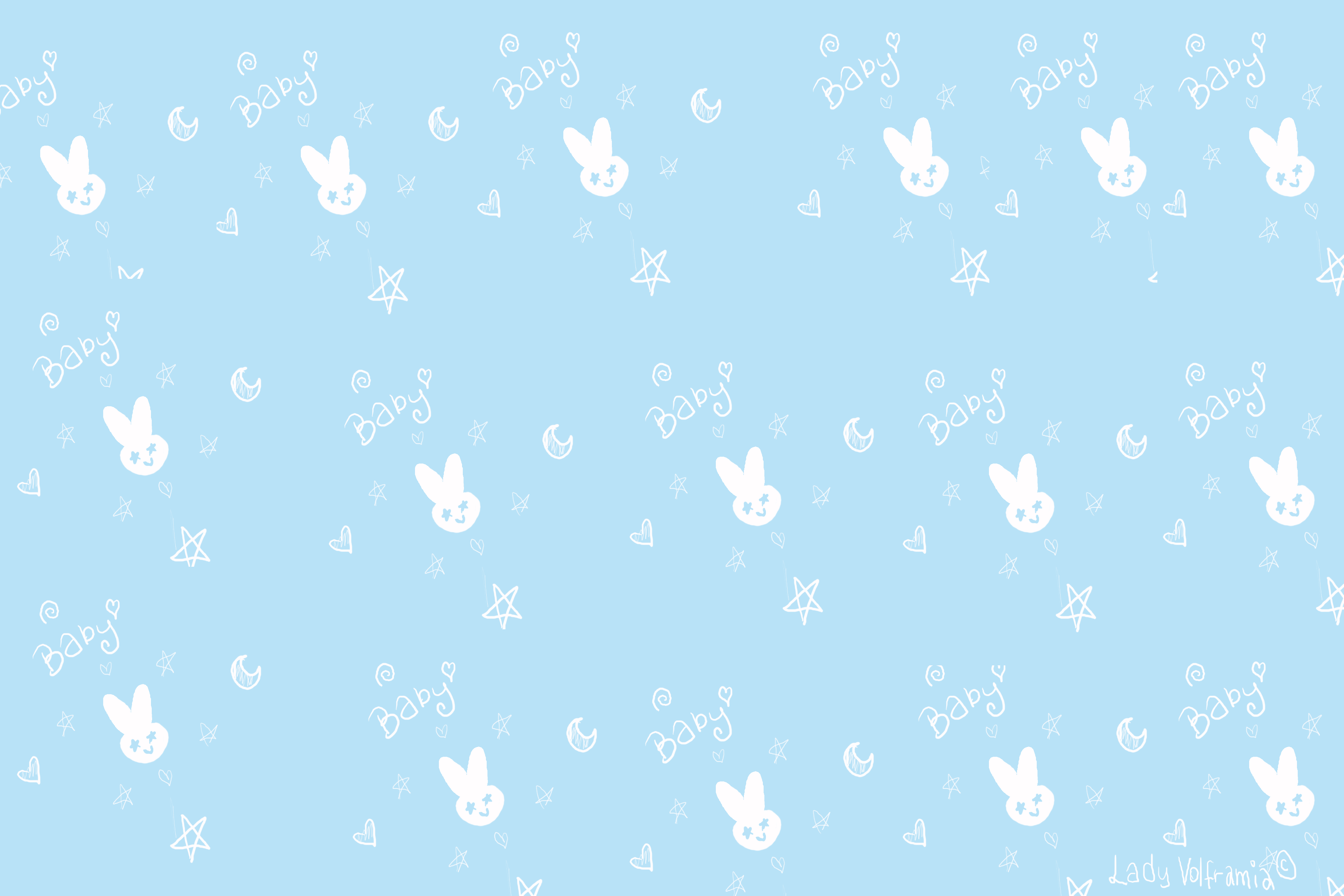 3543x2362 Cute Blue Wallpaper
