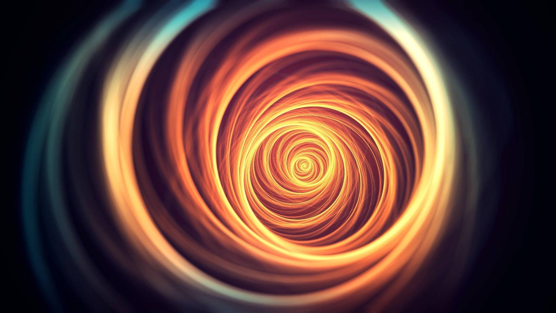 1920x1080 Download Orange Circle Spiral Wallpaper