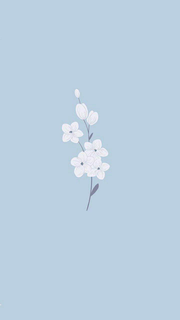 720x1280 Cute Blue Spring Wallpaper