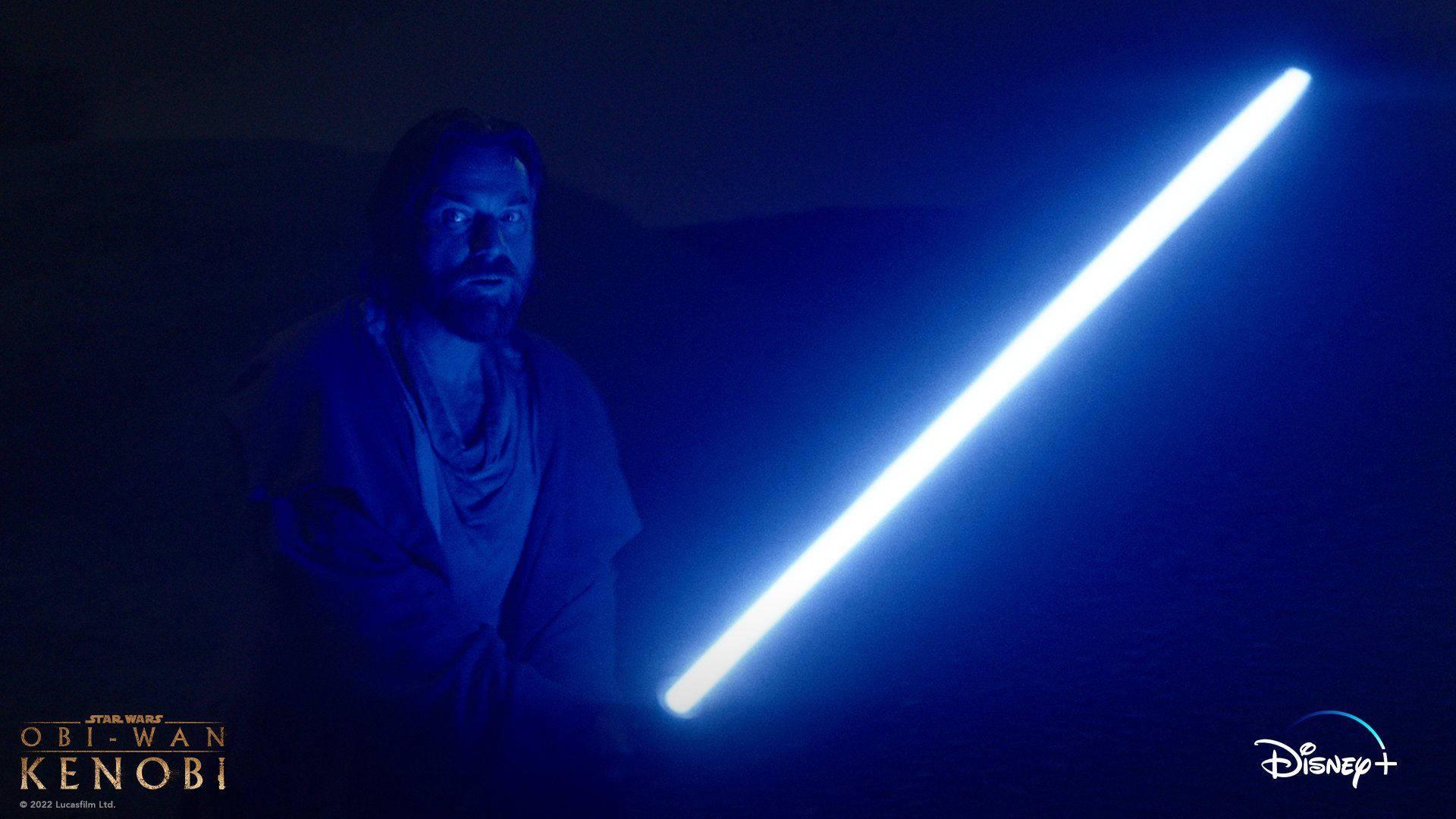 1920x1080 Download Obi Wan Kenobi Glowing Lightsaber Wallpaper