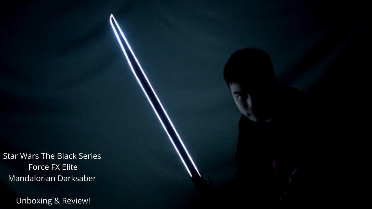 1280x720 Star Wars The Black Series Mandalorian Force FX Elite Darksaber Unboxing & Review!