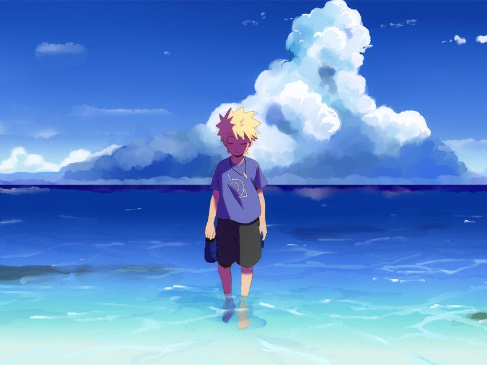 1600x1200 Summer Sky Boy Anime Wallpaper