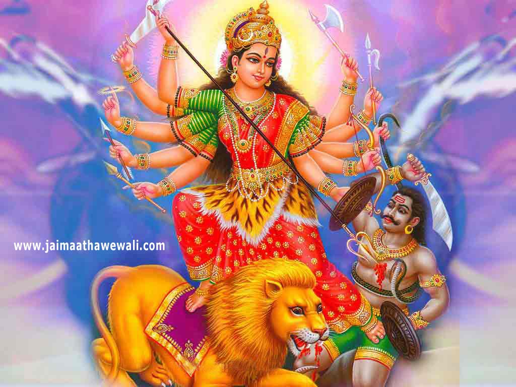 1024x768 maa_durga_wallpaper_ Maa Thawewali