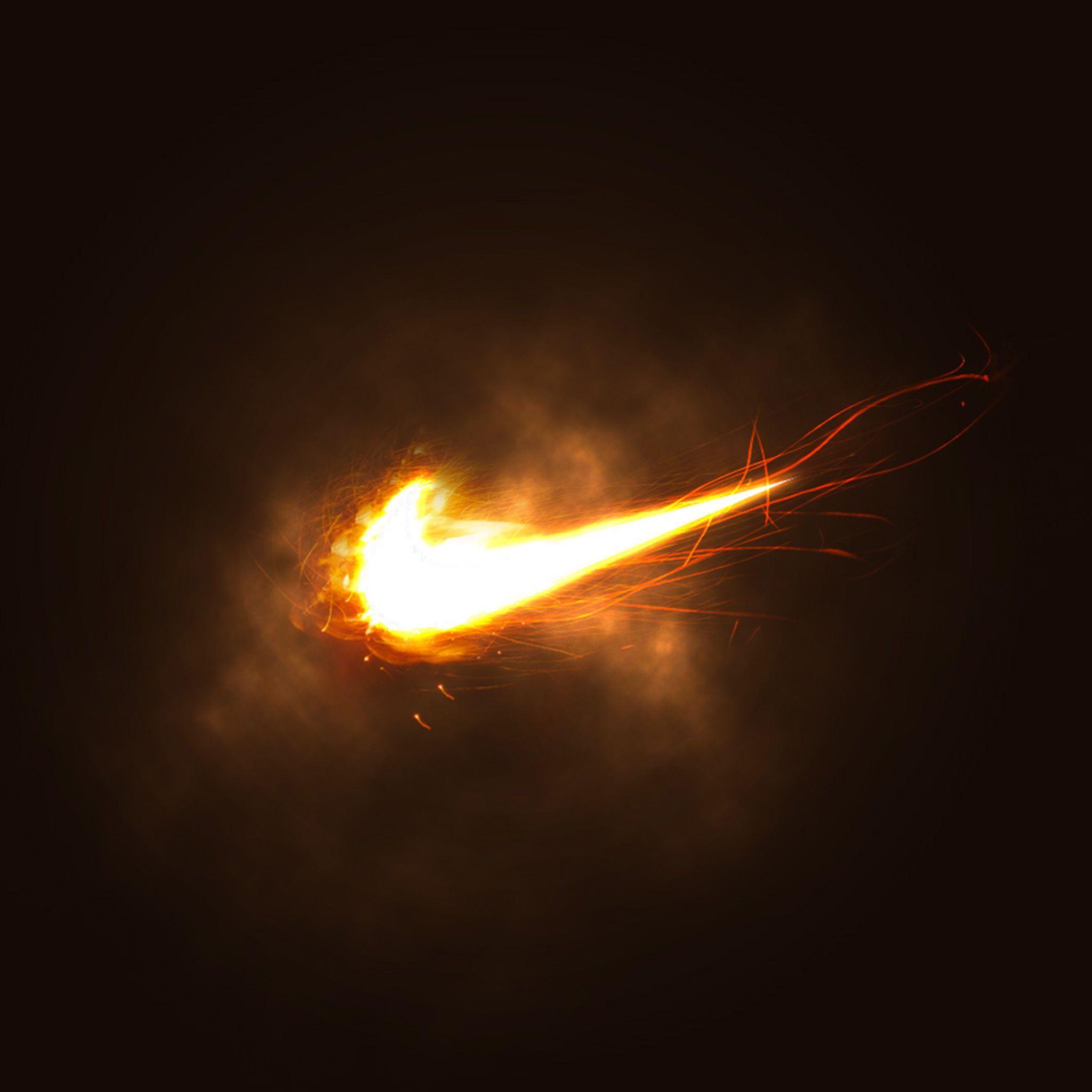 2048x2048 Nike Fire Wallpaper
