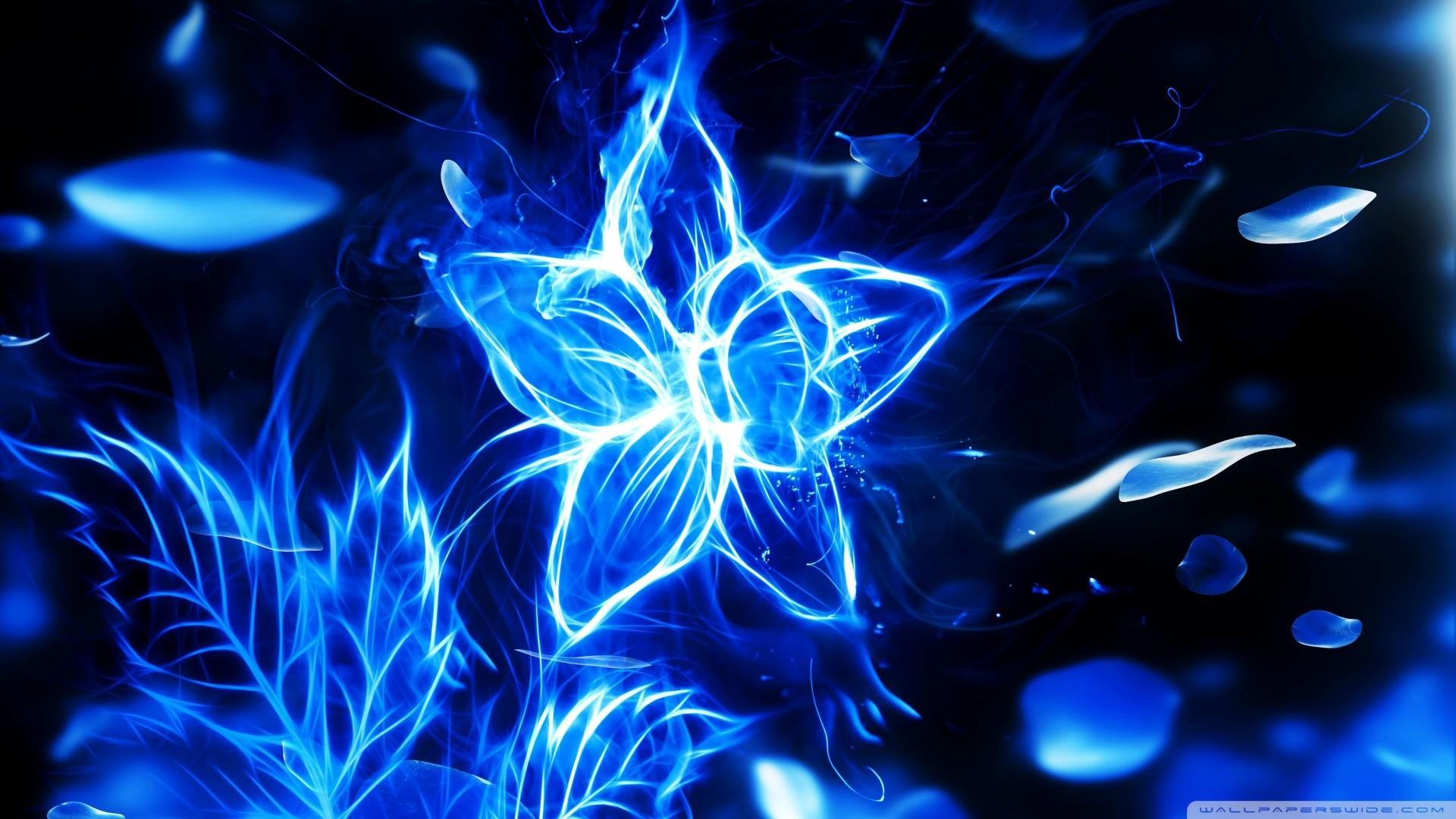 1920x1080 Blue Fire Wallpaper