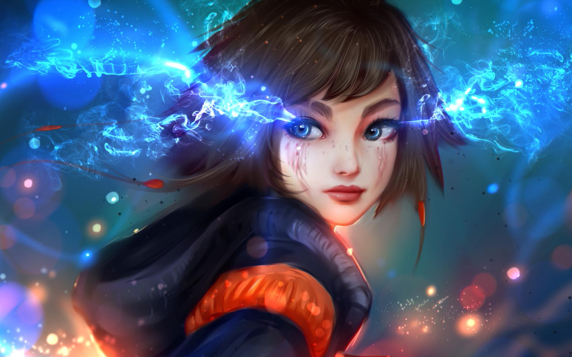 1920x1200 Fantastic Blue Eyed Anime Girl Desktop Wallpaper 1920x1200