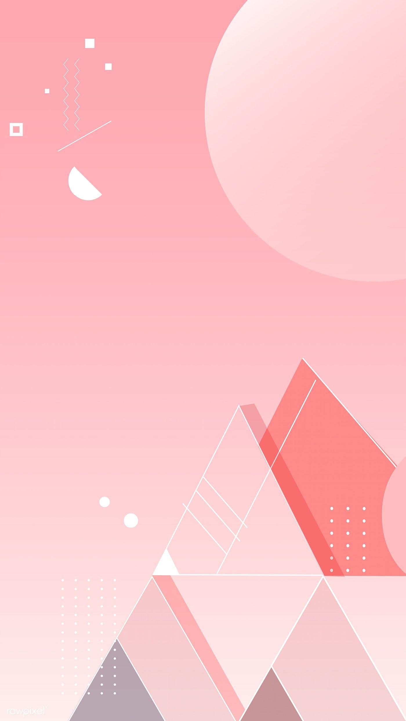 1400x2489 Pink geometric abstract background vector. free image / Adj. Powerpoint background design, Abstract background, Flower background wallpaper