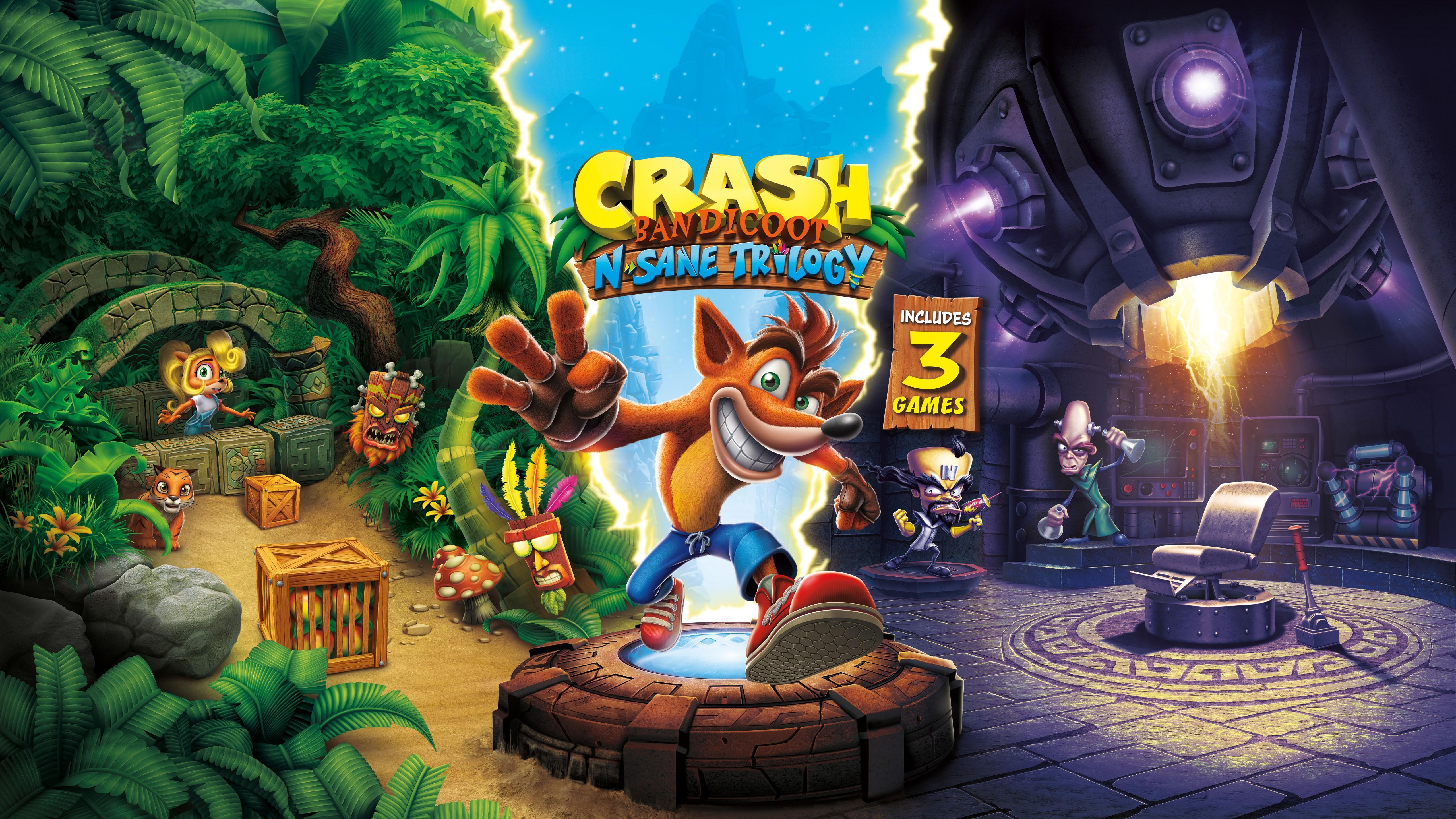 5120x2880 Wallpaper Crash Bandicoot N. Sane Trilogy, 4k, E3 poster, Games